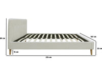 Letto in tessuto riccio "Nemo" 160x200 - Crema