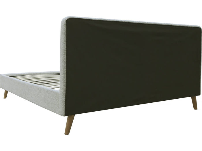 Letto in tessuto riccio "Nemo" 160x200 - Crema