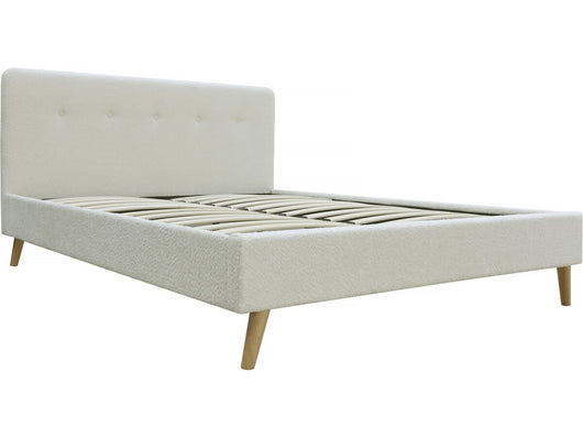 Letto in tessuto riccio "Nemo" 140x190 - Crema