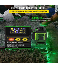 Livella Laser A Verde 16 Linee Autolivellante 4x360° Con Base Di Treppiede         