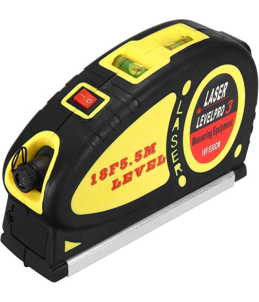 Livella Laser Metro 5mt Multifunzione Pro Lv03 Di Precisione Professionale         