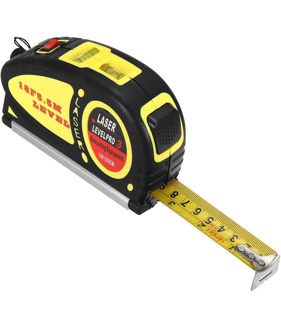 Livella Laser Metro 5mt Multifunzione Pro Lv03 Di Precisione Professionale         