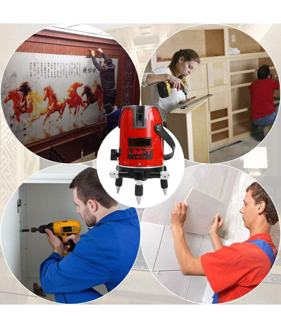 Livella Laser Tracciatore Autolivellante 360Âº Rotazione Bolla Digitale 2 Linee         