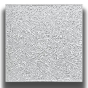 10 o 20mq (40 oppure 80 pezzi) di pannello decorativo a soffitto in polistirene compatto 50x50cm (spess. 1cm) LIZBONA - Pacco da 10 metri quadrati