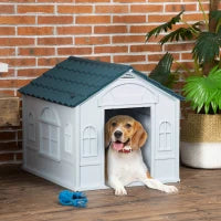 Cuccia per Cani di Taglia Media e Piccola max 20kg in PP Impermeabile, 65x75.7x63 cm, Blu
