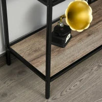 Scaffale Libreria Asimmetrica Stile Industriale in Legno e Metallo