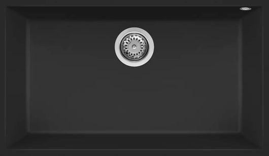 Lavello QUADRA 130 76x44 1 vasca BLACK 86 SOTTOTOP