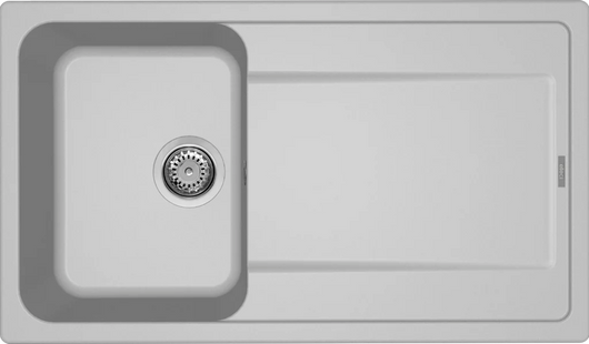 LAV. LIFE 400 86x50 1 vasca + gocciolatoio ALUMINIUM 79