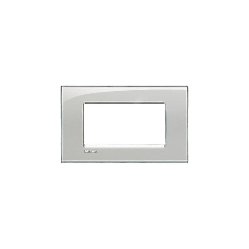 Lna4804Kg Placca Quadra 4 Moduli Grigio Ghiaccio Livinglight