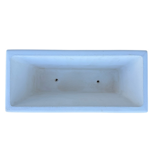 Fioriera giardino cemento effetto pietra bianca l.90xp.40xh.40 cm serie grecale