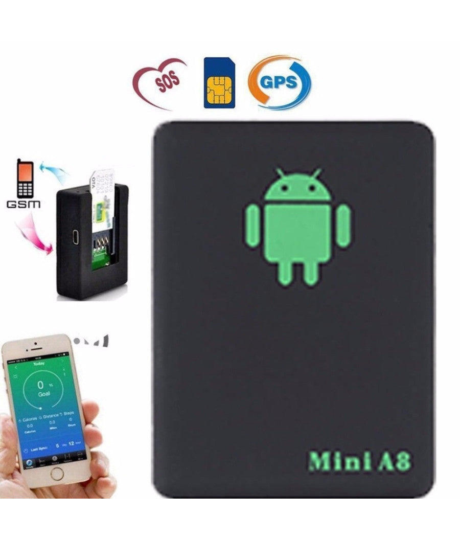 Localizzatore Satellitare Gps Mini A8 Gsm Antifurto Sos Tracker Ascolto Vocale         