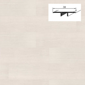 Barra da 90cm di PROFILO GIUNTO in Alluminio Gamma Laminati - Piatto o a discesa (base+coperchio) - LODOS - PIATTO