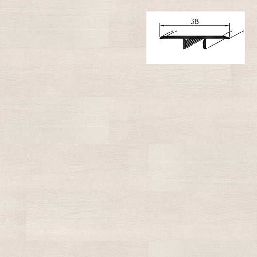 Barra da 90cm di PROFILO GIUNTO in Alluminio Gamma Laminati - Piatto o a discesa (base+coperchio) - LODOS - PIATTO