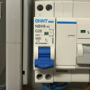 Chint interruttore magnetotermico compatto 1p+n curva c 1 modulo 4,5 ka 230v *** ampere 25 ampere, confezione 1