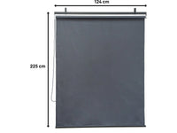 Set di 3 rulli retrattili in metallo - 124,5 x 225 cm - Antracite