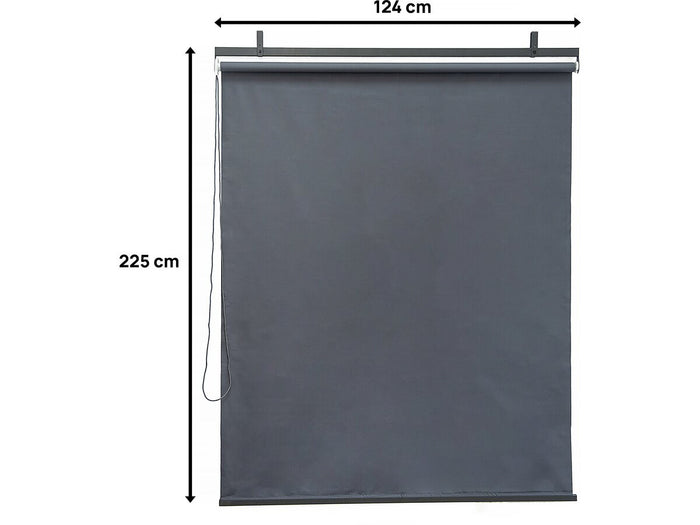 Set di 2 tende a rullo per pergola - 124 x 225 cm - Antracite