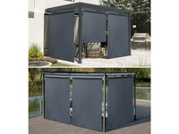 Set di 3 rulli retrattili in metallo - 124,5 x 225 cm - Antracite