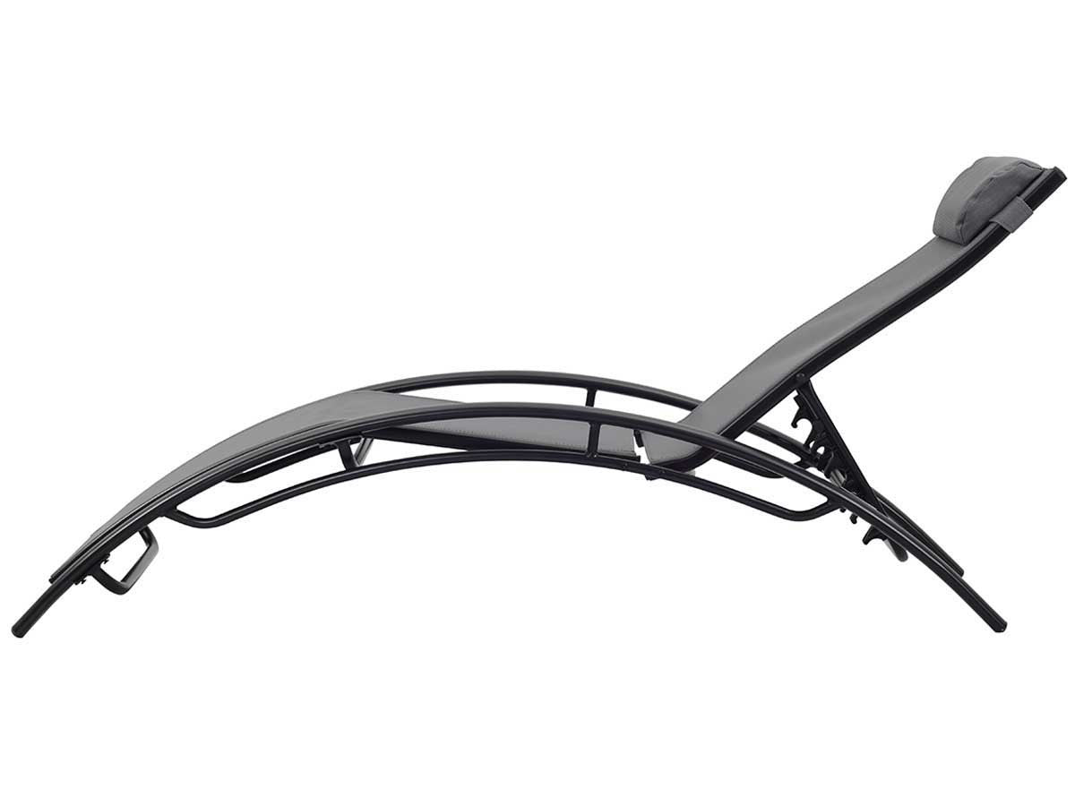 2 lettini in alluminio Beauty - PHOENIX - Grigio scuro / Nero - set di 2