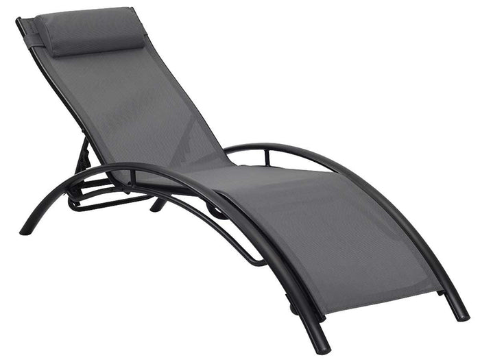 2 lettini in alluminio Beauty - PHOENIX - Grigio scuro / Nero - set di 2