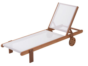 Set di 2 lettini in legno esotico SAIGON - Maple - Acero