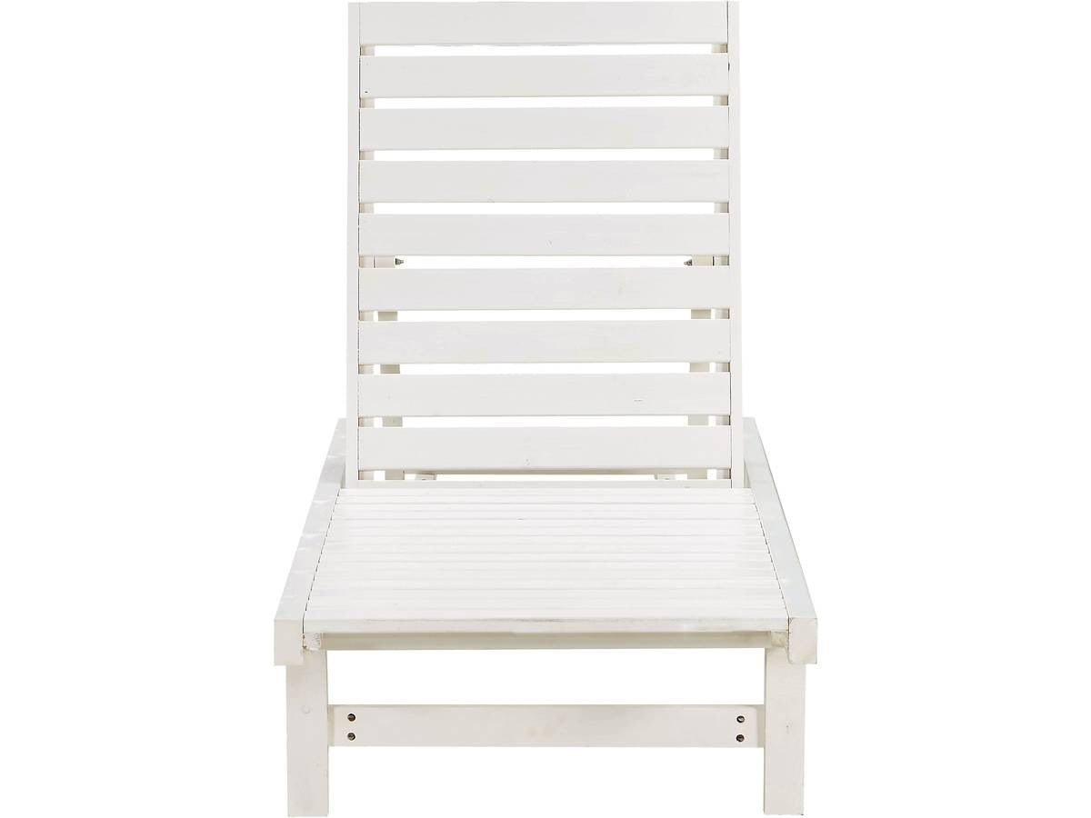 Set di 2 lettini di legno Rawai - Bianco