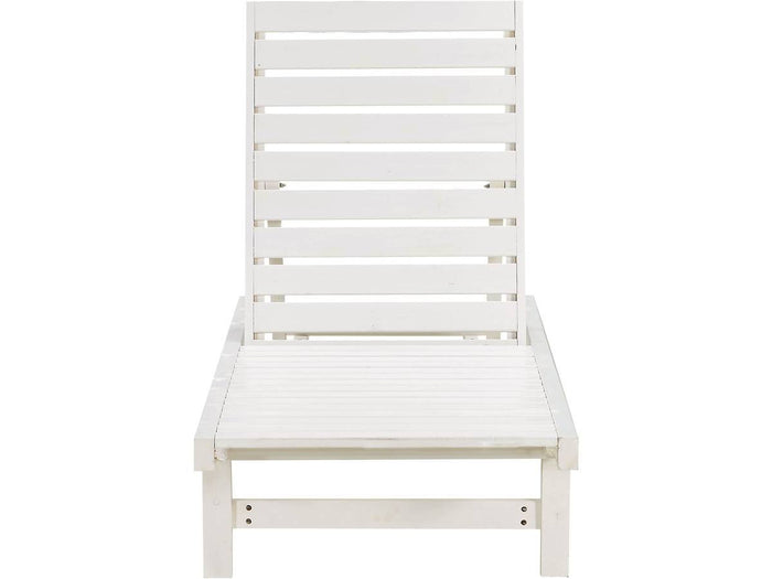 Set di 2 lettini di legno Rawai - Bianco