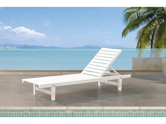 Set di 2 lettini di legno Rawai - Bianco