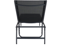 Set di 2 lettini prendisole in metallo "Sublima" - 180 x 54 x 104 cm - Nero