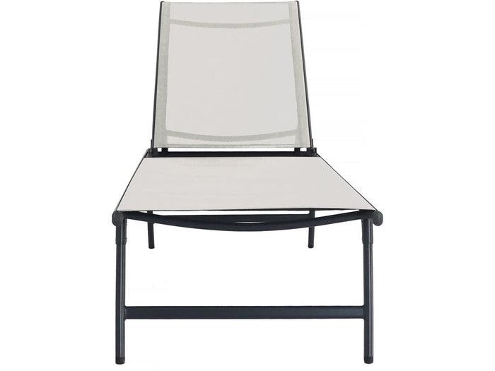 Set di 2 lettini prendisole in metallo "Sublima" - 180 x 54 x 104 cm - Beige