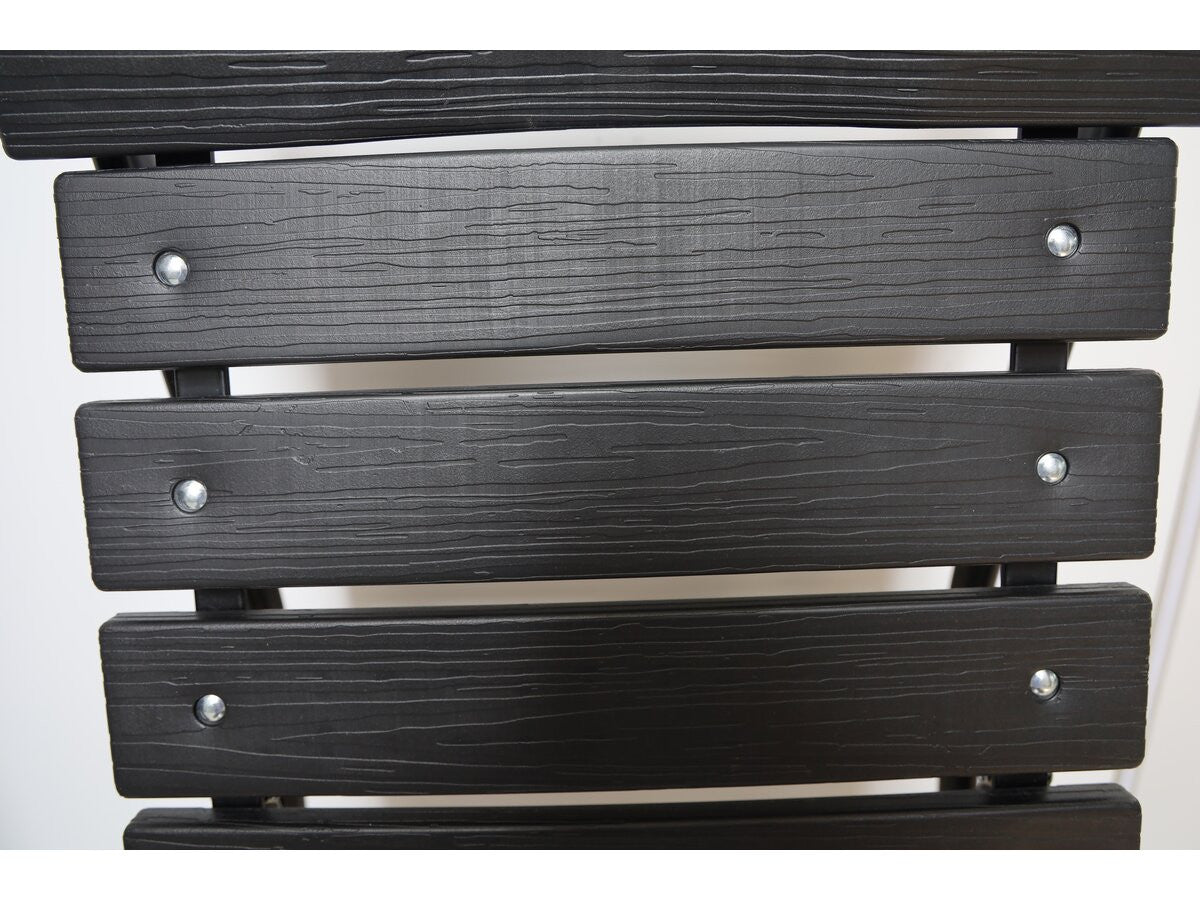 Set di 2 sedie da giardino pieghevoli in plastica "Tenerife" - Grigio antracite