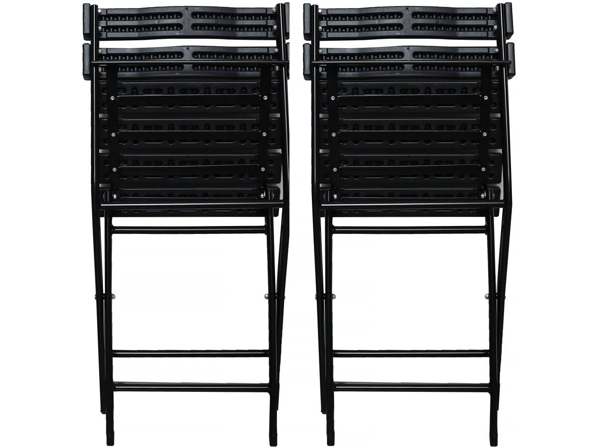 Set di 2 sedie da giardino pieghevoli in plastica "Tenerife" - Grigio antracite