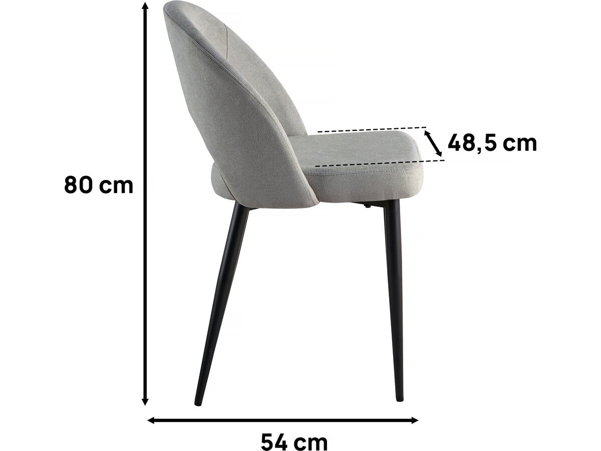 Set di 2 sedie "Alma" - Grigio