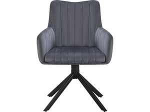 Set di 2 sedie in tessuto "Pharell" - 60 x 61 x 91 cm - Grigio