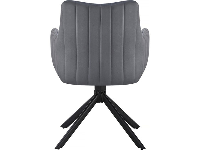 Set di 2 sedie in tessuto "Pharell" - 60 x 61 x 91 cm - Grigio