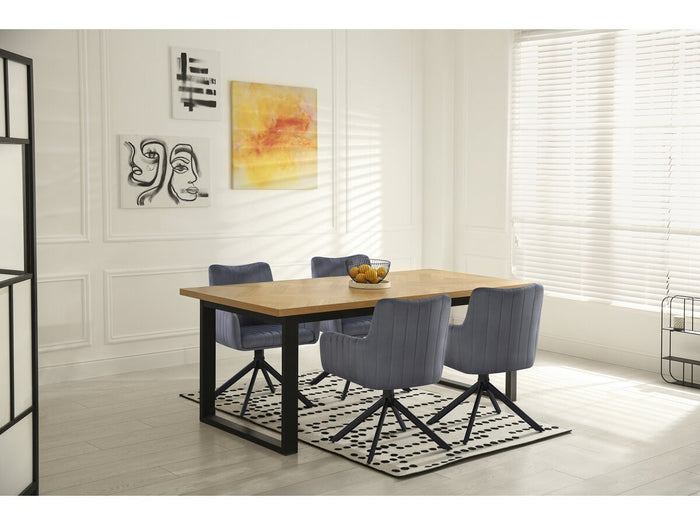 Set di 2 sedie in tessuto "Pharell" - 60 x 61 x 91 cm - Grigio