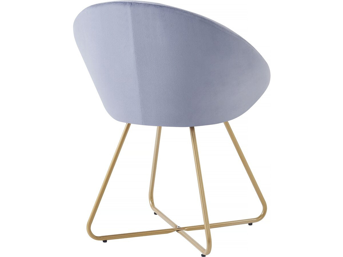 Set di 2 sedie per sala da pranzo in velluto "Rosalie" - Grigio