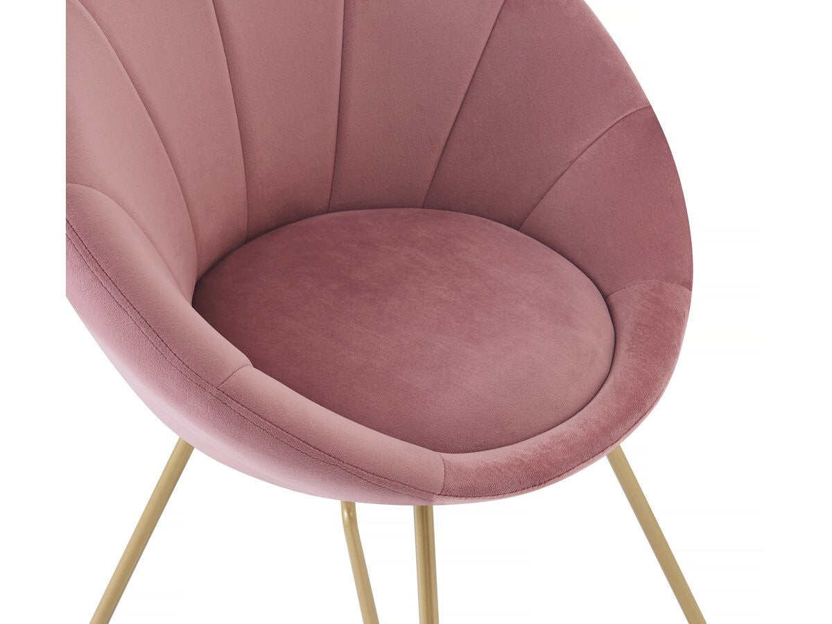 Set di 2 sedie per sala da pranzo in velluto "Rosalie" - Rosa