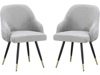 Set di 2 sedie in tessuto "Harmony" - 54 x 57 x 90 cm - Beige