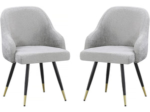 Set di 2 sedie in tessuto "Harmony" - 54 x 57 x 90 cm - Beige