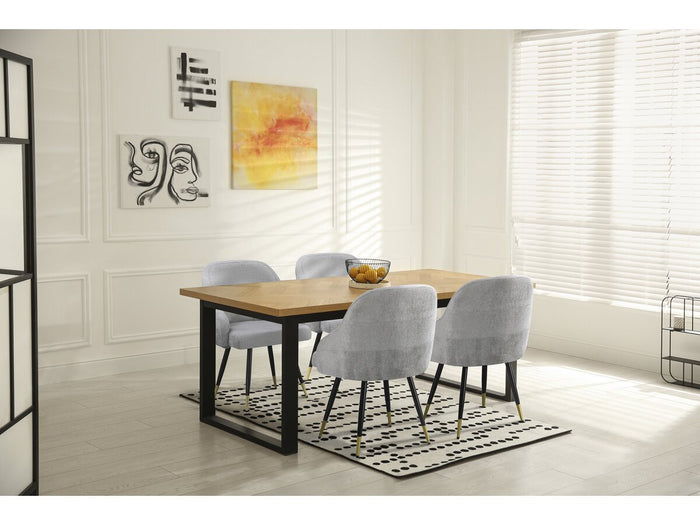 Set di 2 sedie in tessuto "Harmony" - 54 x 57 x 90 cm - Beige