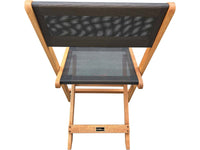 Sedia pieghevole "Seoul" in legno esotico - Acero - Nero - Set di 2