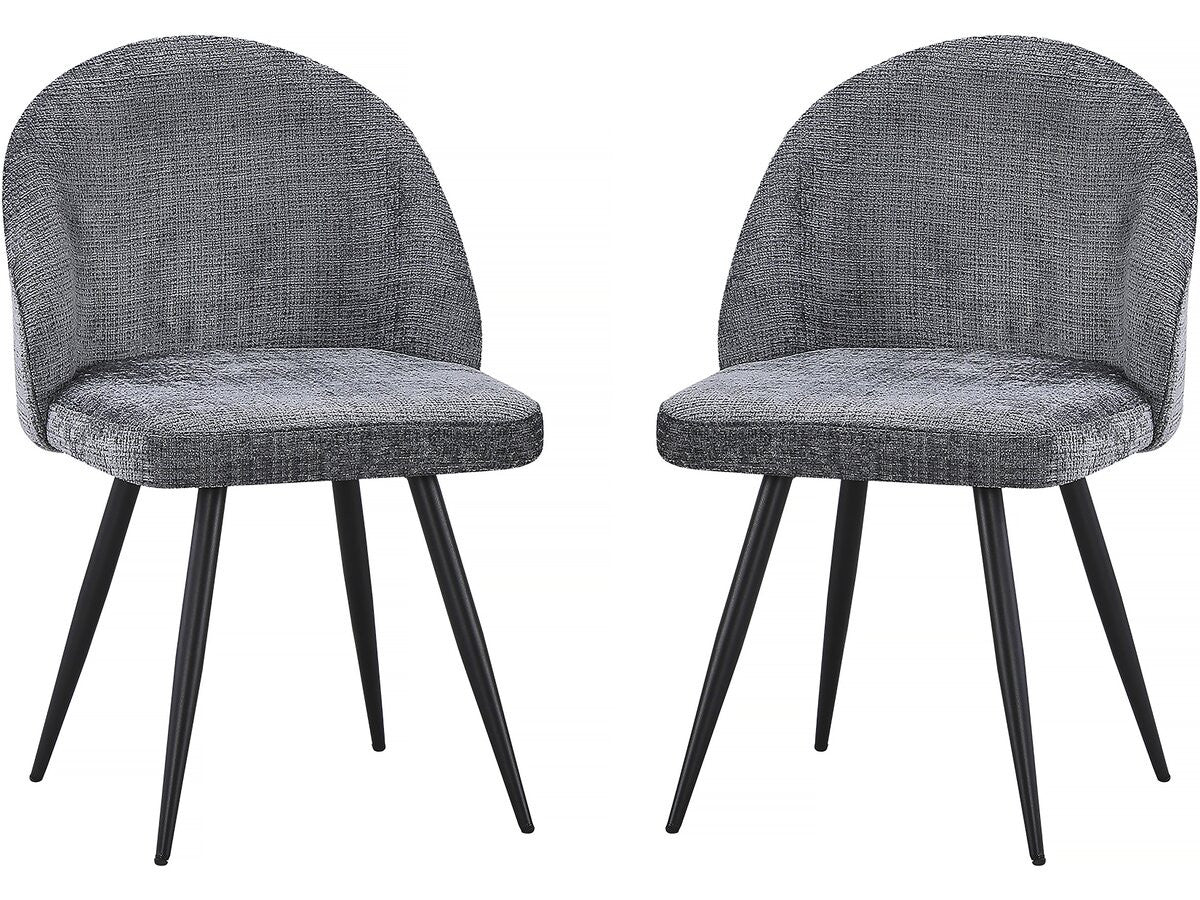 Set di 2 sedie in tessuto "Samuel" - 53 x 51 x 82 cm - Grigio