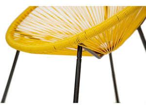 Set di 2 poltrone da giardino "Ania" - Giallo