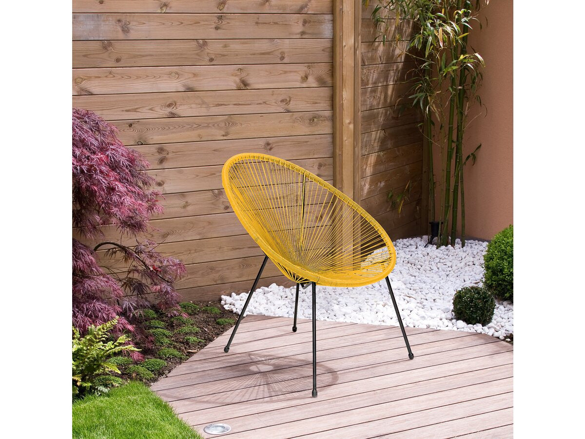 Set di 2 poltrone da giardino "Ania" - Giallo