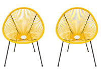Set di 2 poltrone da giardino "Ania" - Giallo