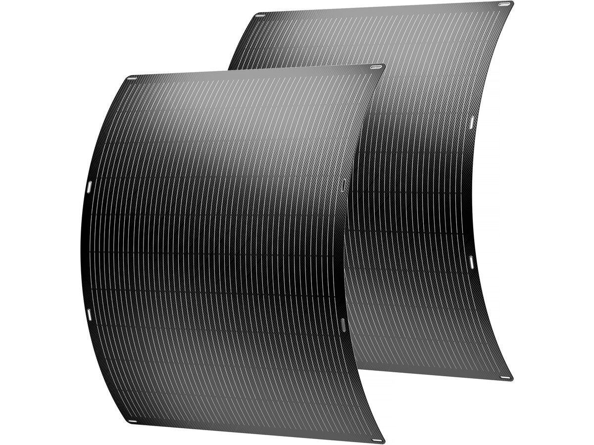Set di 2 pannelli solari flessibili plug and play - 400 w "Urban center" - Nero