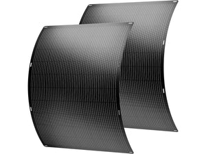 Set di 2 pannelli solari flessibili plug and play - 400 w "Urban center" - Nero