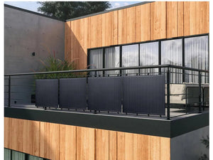 Set di 2 pannelli solari flessibili plug and play - 400 w "Urban center" - Nero