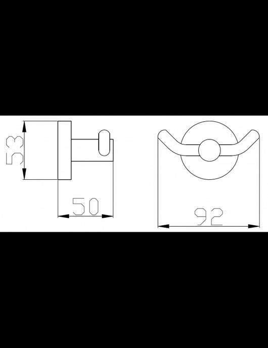Set 2 ganci appendiabiti doppi COLORADO in ottone cromato 9,2x 5,3x5 cm