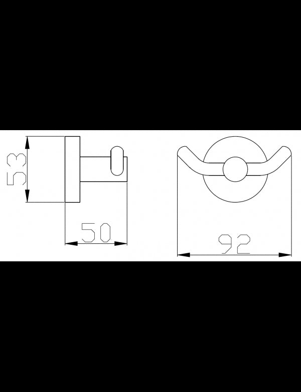 Set 2 ganci appendiabiti doppi COLORADO in ottone oro rosa lucido 9,2x 5,3x5 cm